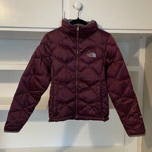 The North Face Burgundy 550 ALIS Full-Zip Goose Down Insulated Nylon Puffer Jack